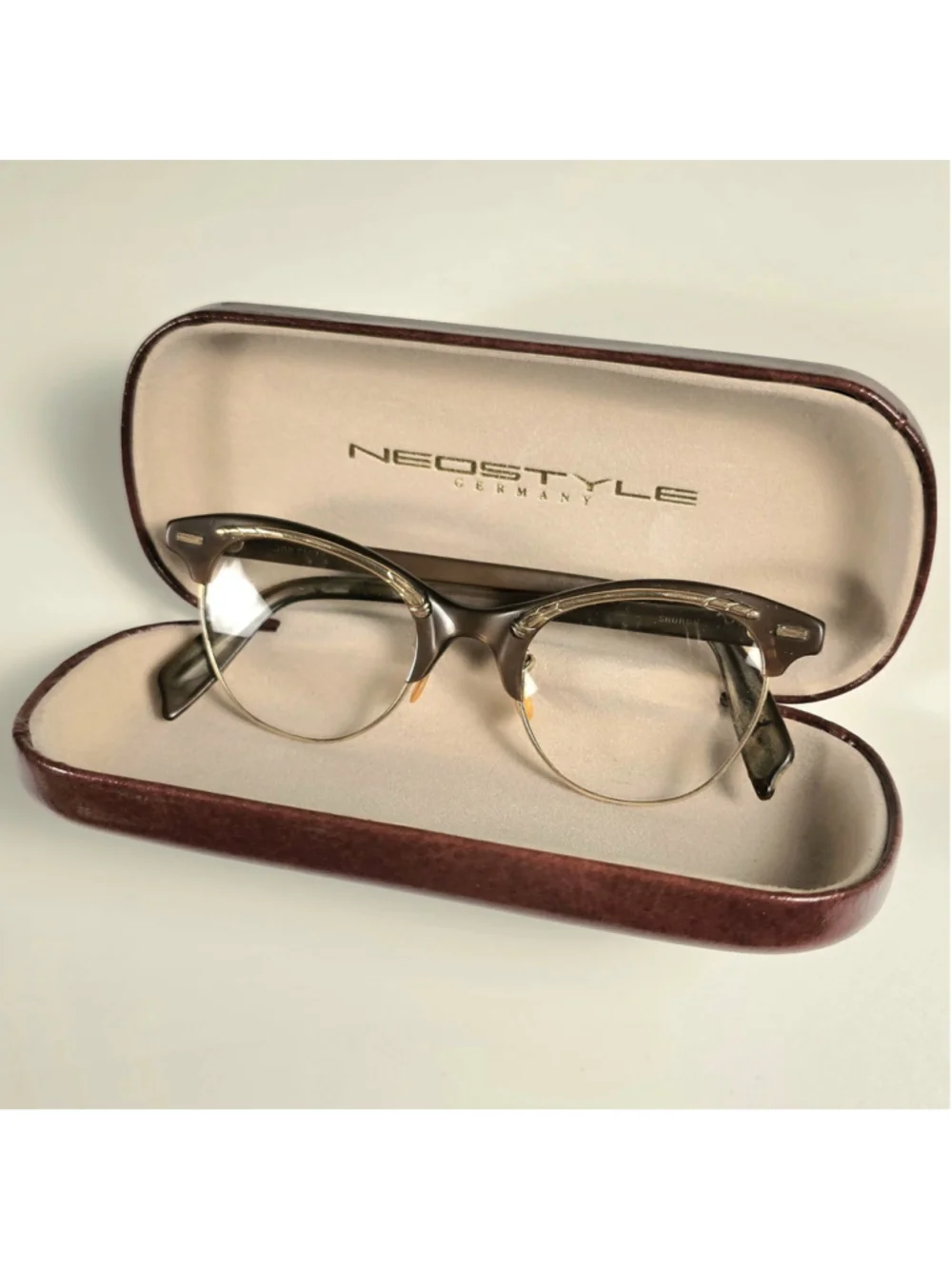 Vintage 50s Shuron Cat Eye Browline Glasses Frames - For Restoration/Parts